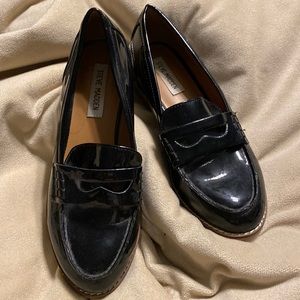 Black patent Steve Madden loafers size 7.5